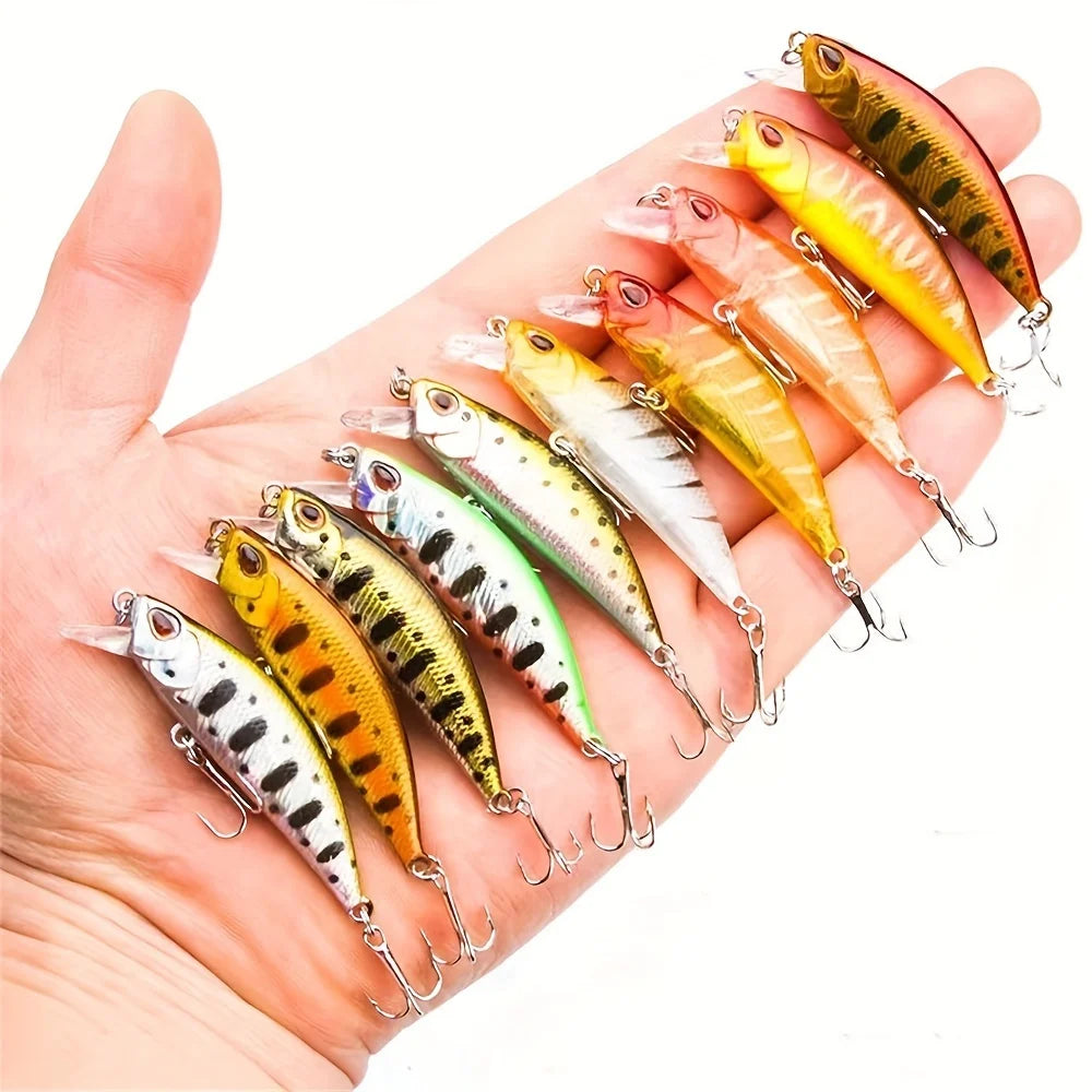 Leurres De Pêche Minnow 5,5 Cm 10 Pièces