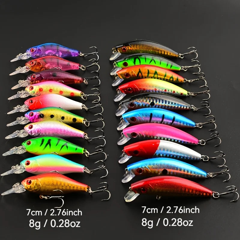 Leurres de Pêche Minnow en Plastique 20 Pièces — Kit 20 Pièces Style B, photo 10