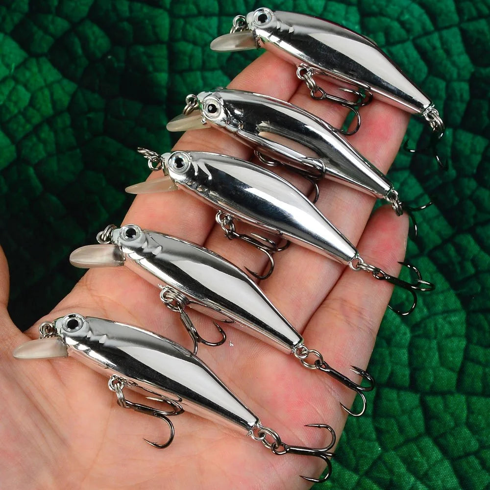 Leurres Minnow Coulants Électroplaqués pour Pêche