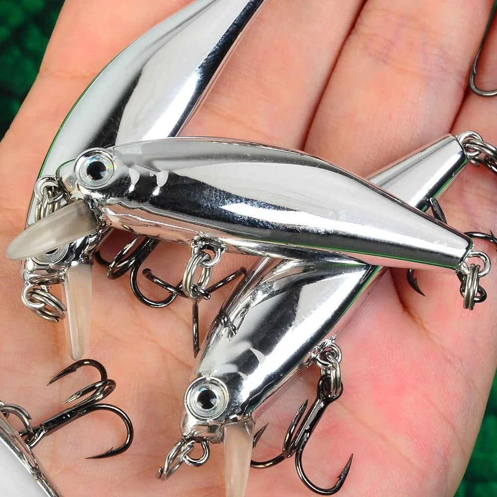 Leurres Minnow Coulants Électroplaqués pour Pêche — photo 2