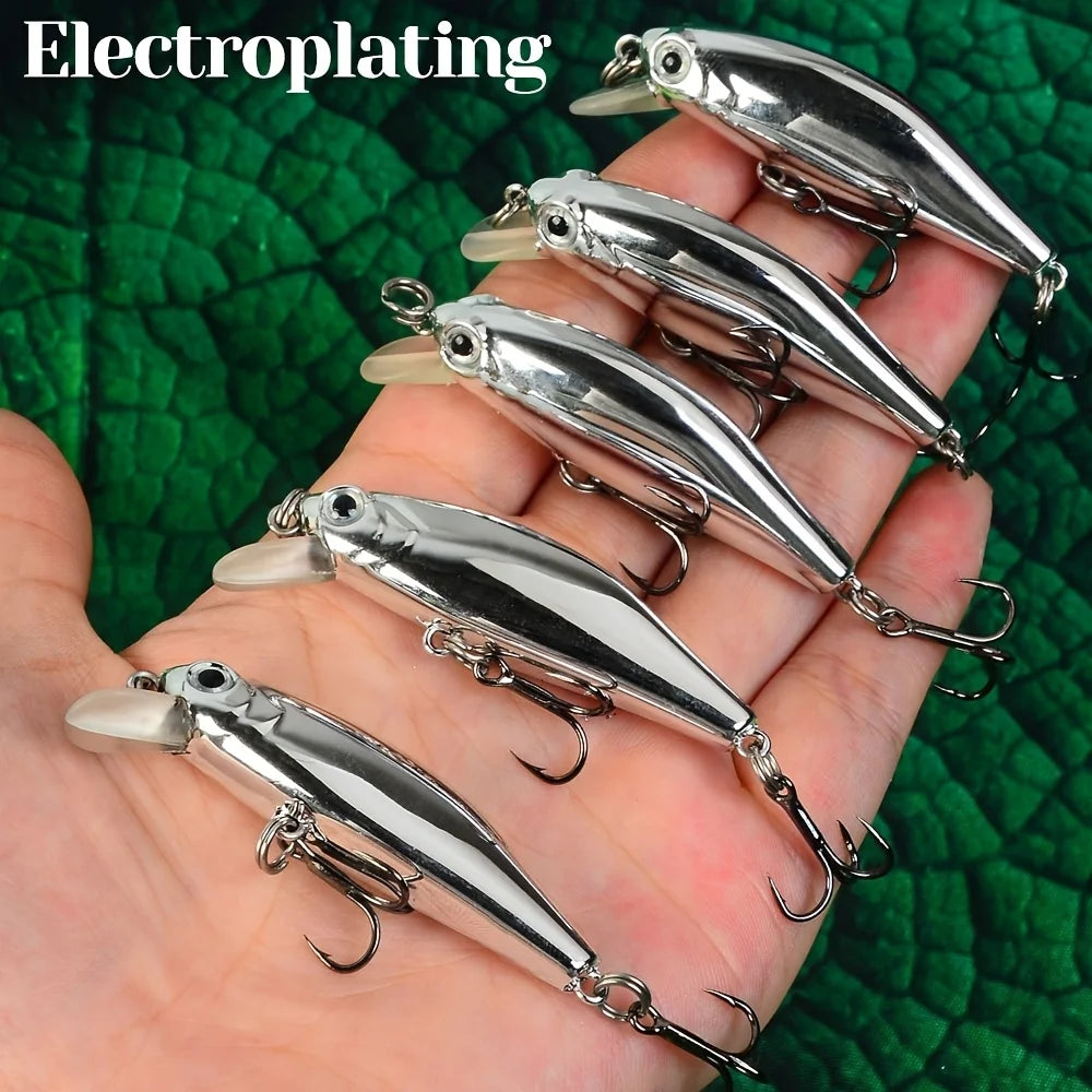 Leurres Minnow Coulants Électroplaqués pour Pêche — photo 3