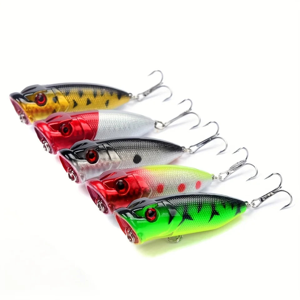 Leurres Popper Topwater 6,5 Cm 12 G Lot De 5 — photo 4