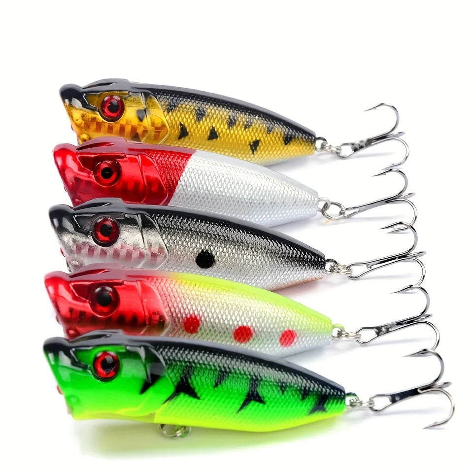 Leurres Popper Topwater 6,5 Cm 12 G Lot De 5 — photo 5