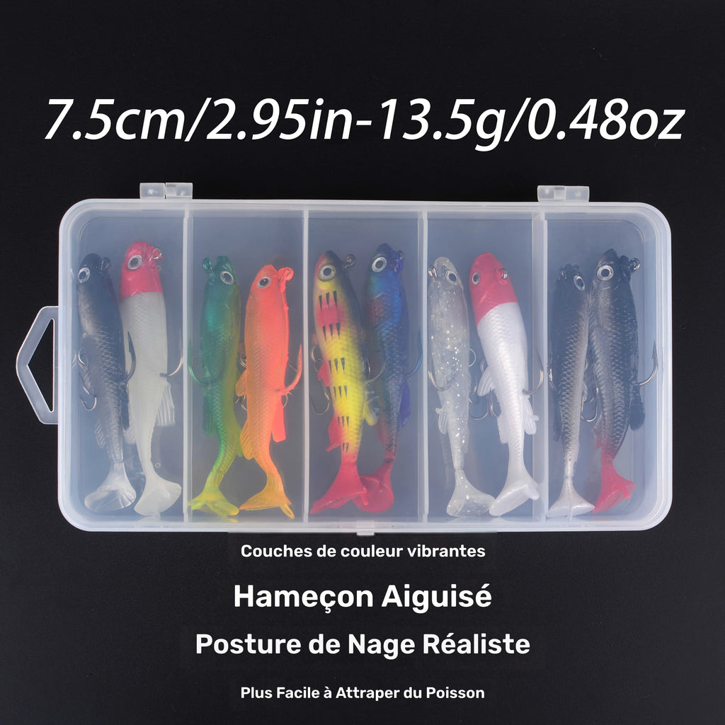 Leurres Souples de Pêche en Silicone 10 Pièces — photo 7