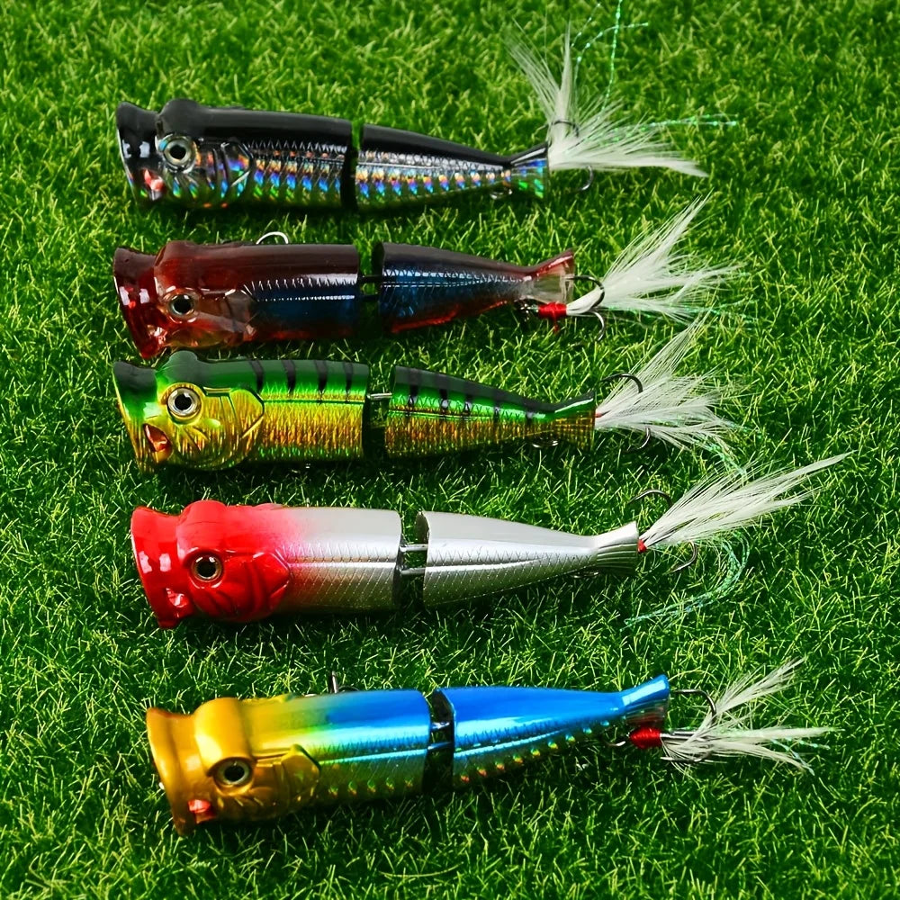 Leurres Surface Popper Multicolores pour Pêche