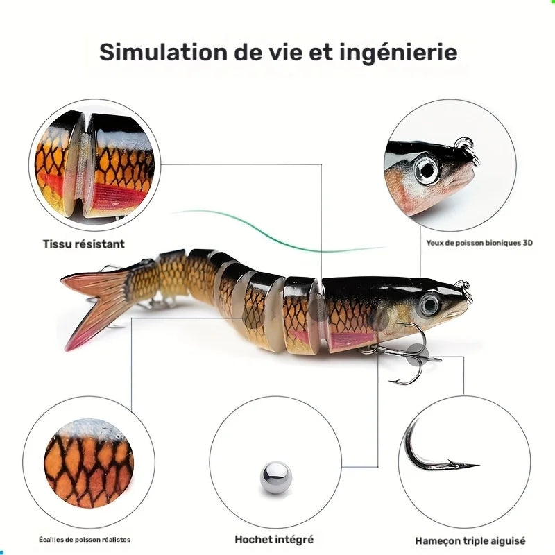 Leurres Swimbait Multi-Sections 13,5 cm x3 — photo 2