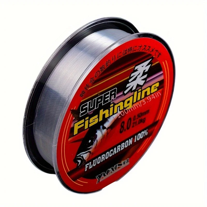 Ligne de Pêche en Fluorocarbone Transparent