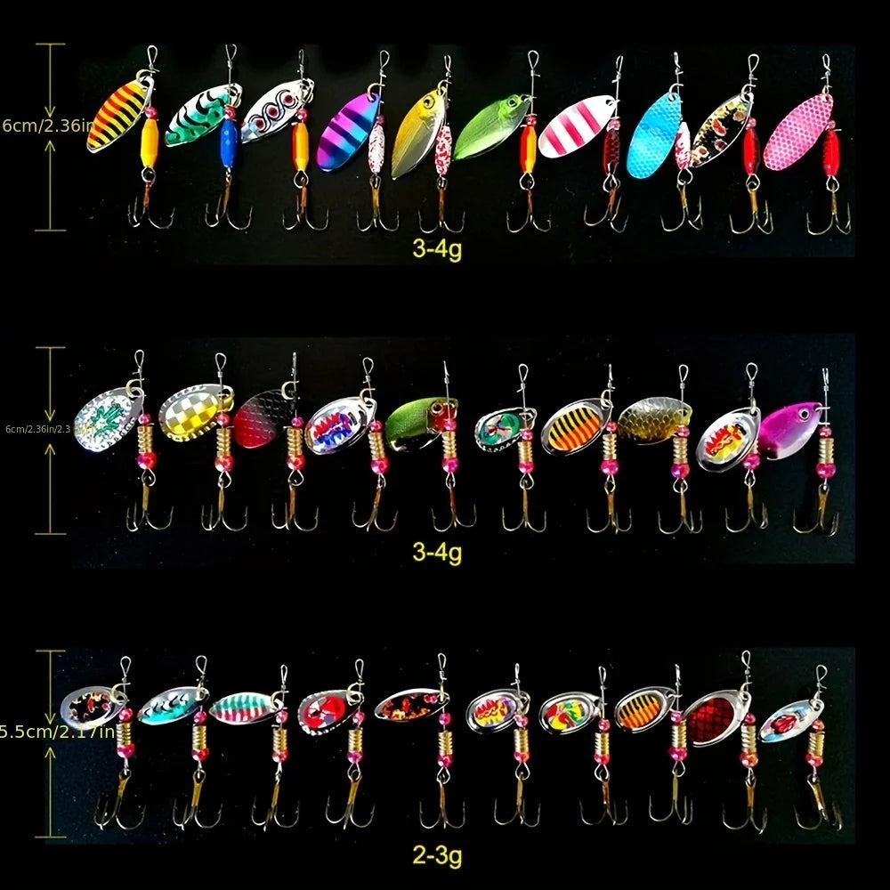 Lot Aléatoire De 30 Leurres De Pêche Scintillants — photo 2
