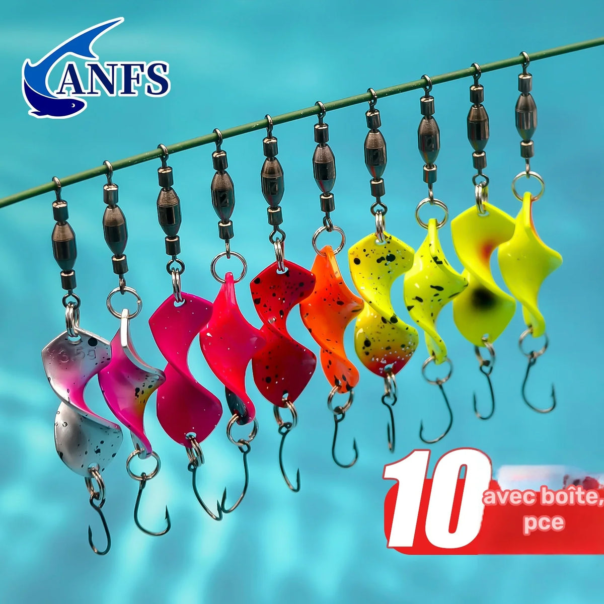 Lot De 10 Cuillères De Pêche En Cuivre Torsadé — photo 4