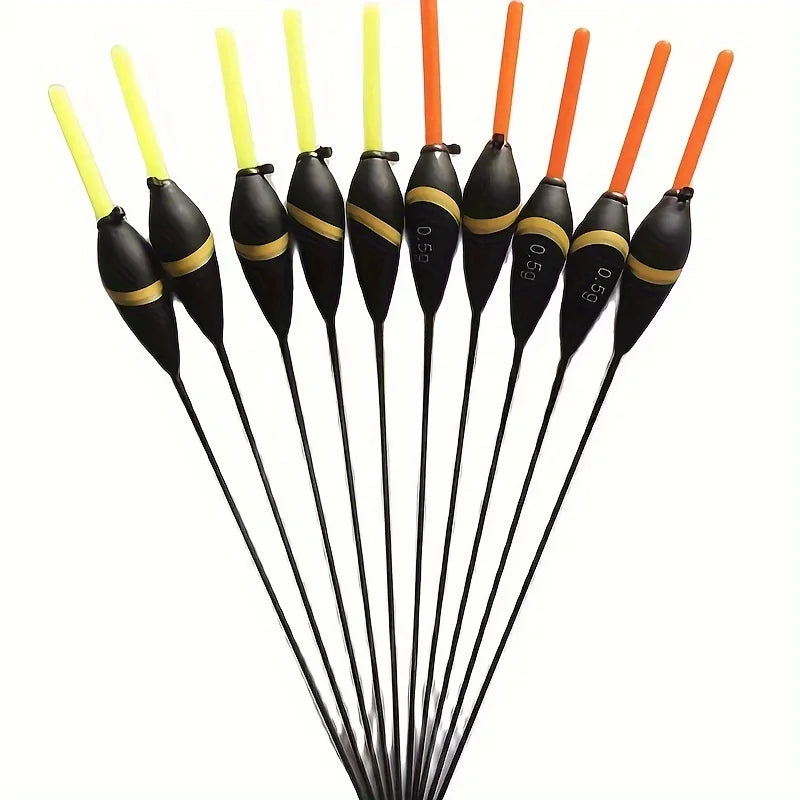 Lot De 10 Flotteurs De Pêche À La Carpe En Bois De Balsa