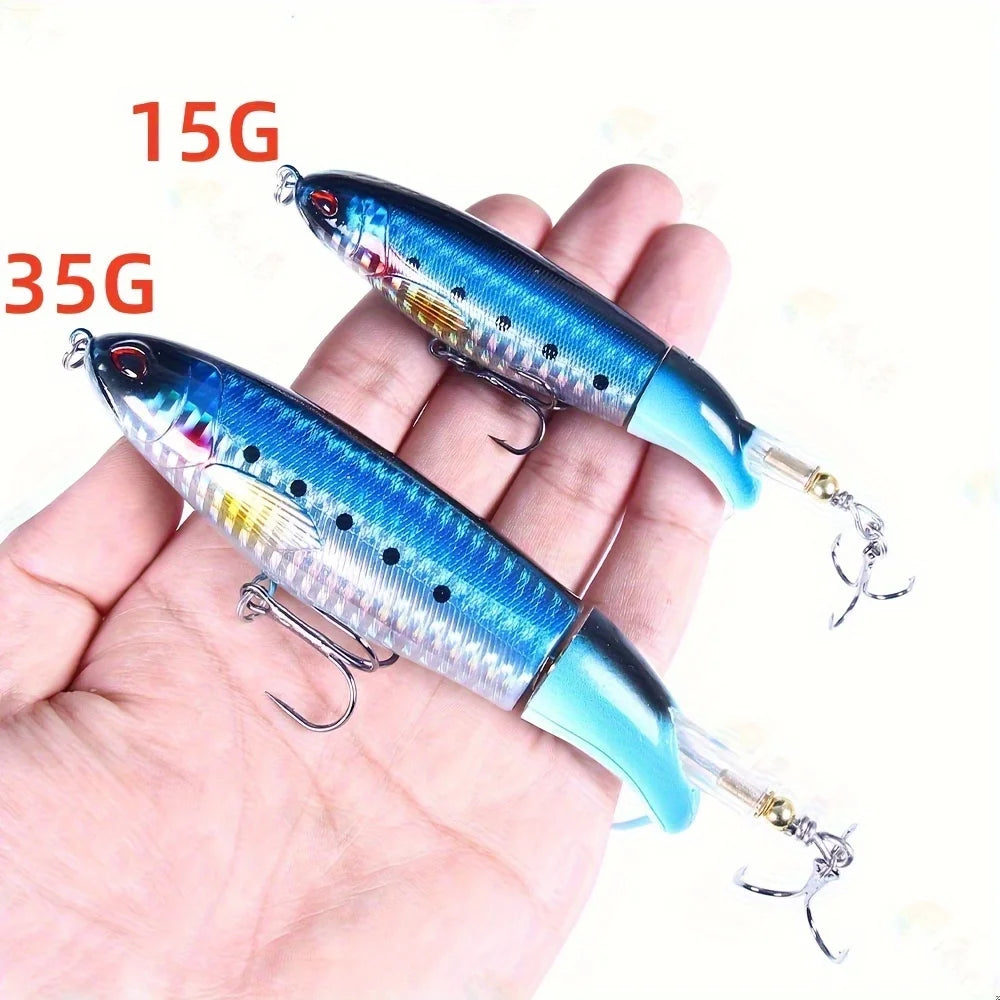 Lot De 10 Leurres De Pêche Popper À Queue Rotative — photo 2