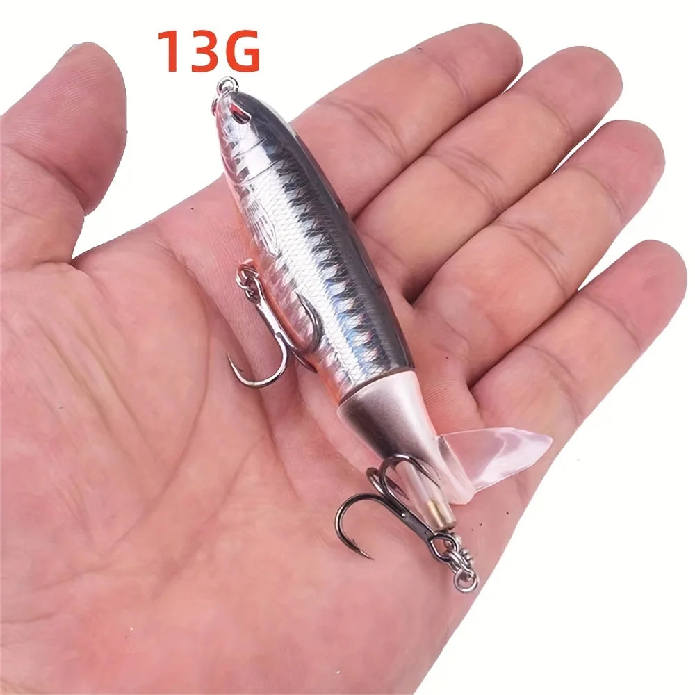 Lot De 10 Leurres De Pêche Popper À Queue Rotative — photo 6
