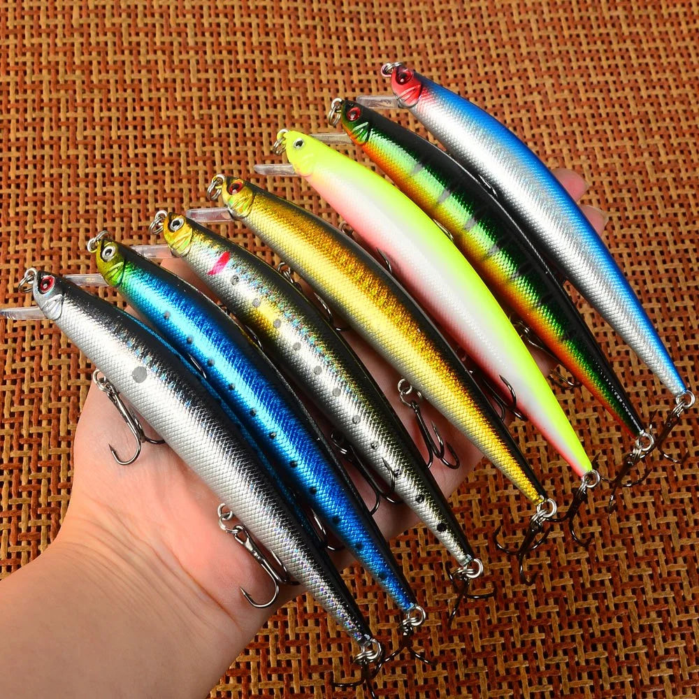 Lot De 10 Leurres Flottants Minnow Bioniques