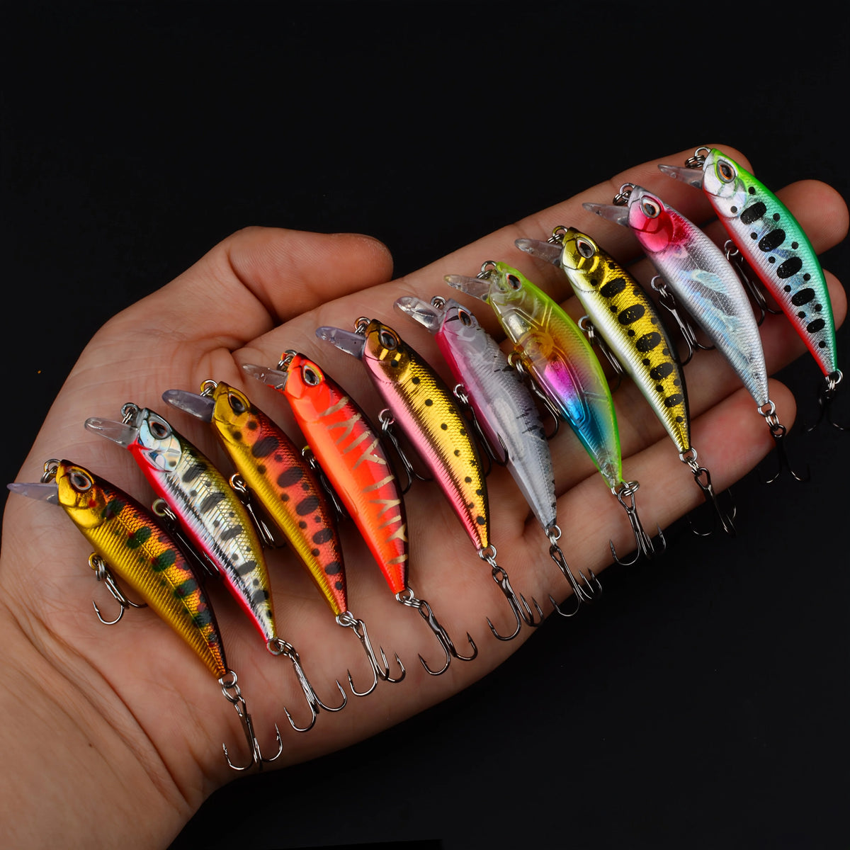 Lot De 10 Leurres Minnow Coulants