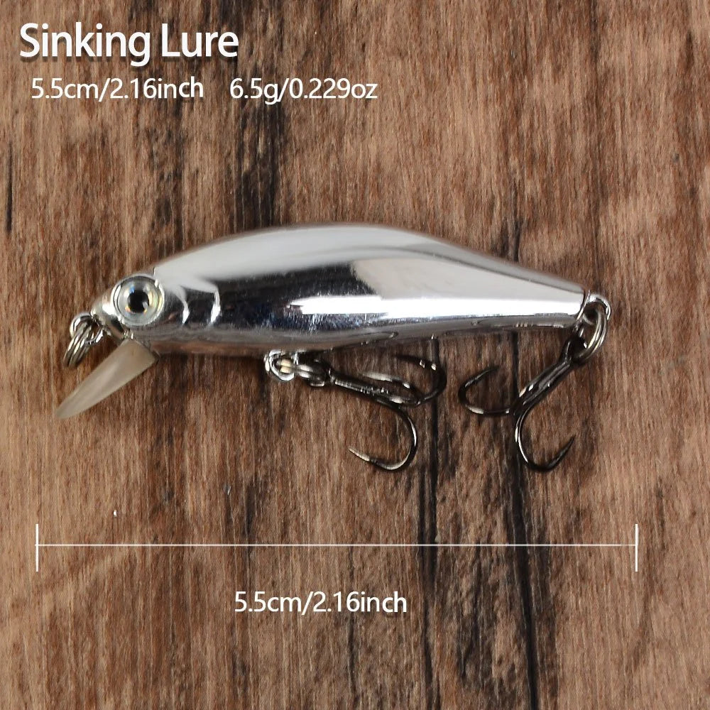 Lot De 10 Leurres Minnow Plongeants Électroplaqués — photo 2