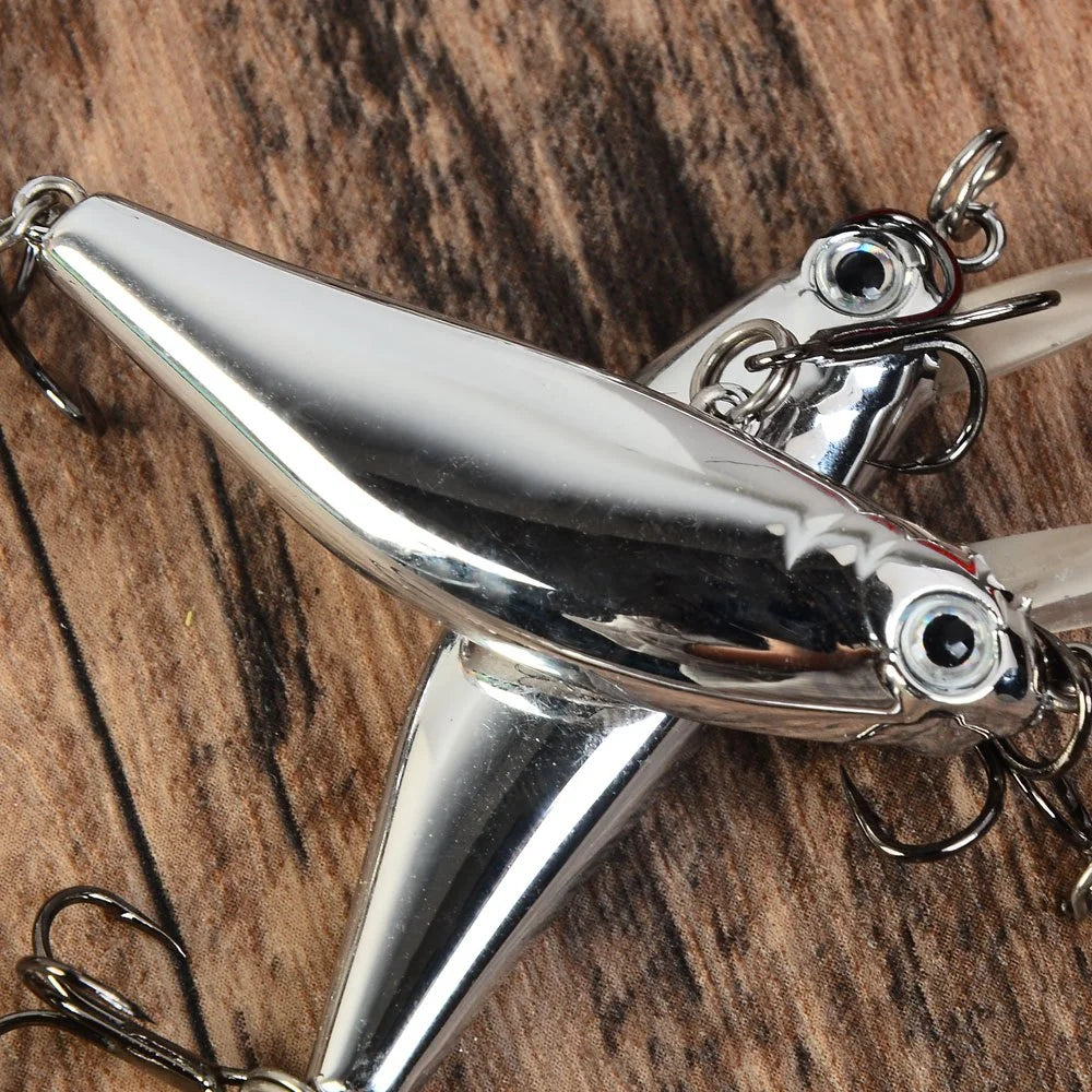 Lot De 10 Leurres Minnow Plongeants Électroplaqués — photo 4