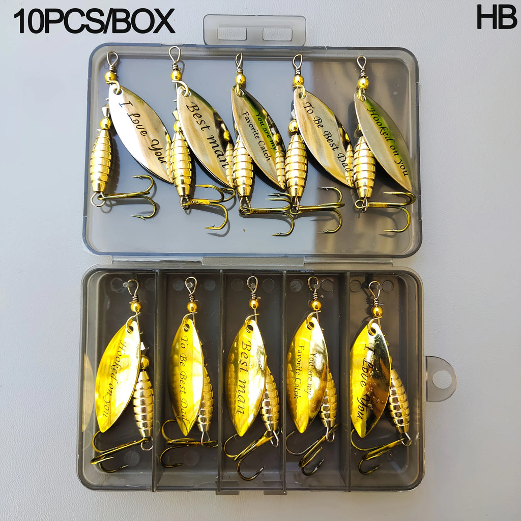 Lot De 10 Leurres Rotatifs En Fer