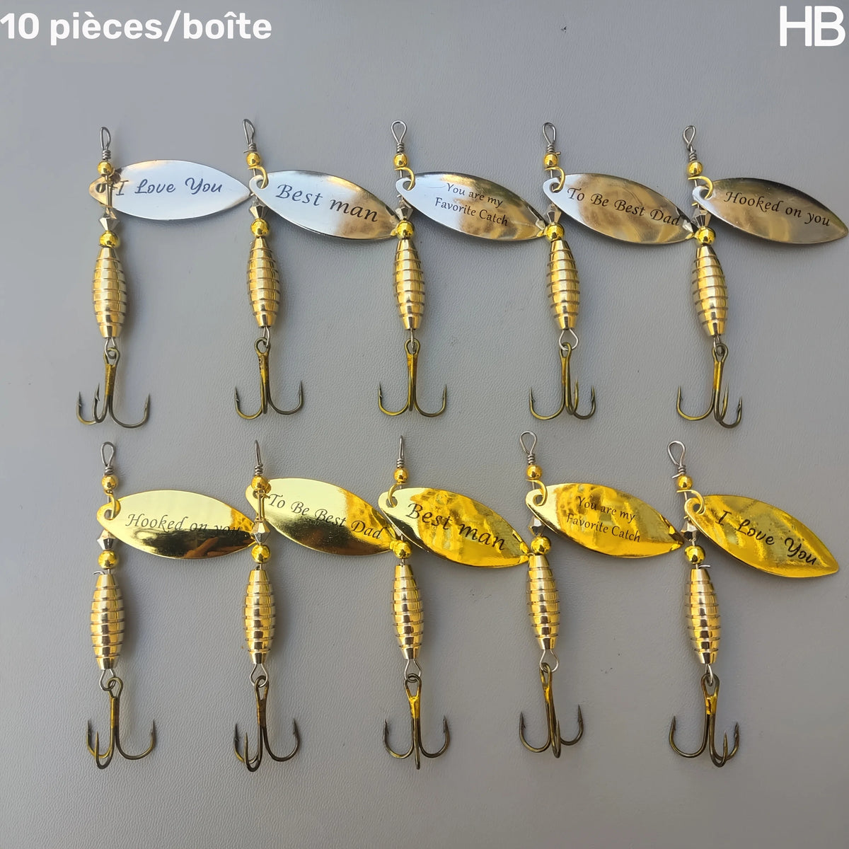 Lot De 10 Leurres Rotatifs En Fer — photo 3