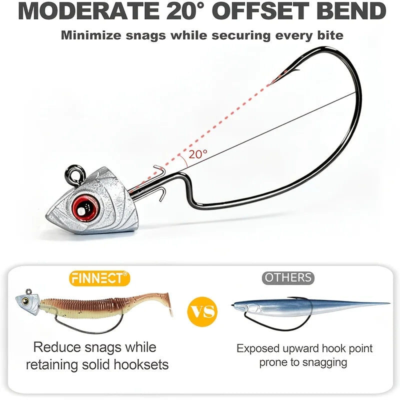 Lot De 10 Têtes Plombées EWG Pour Swimbait — photo 2