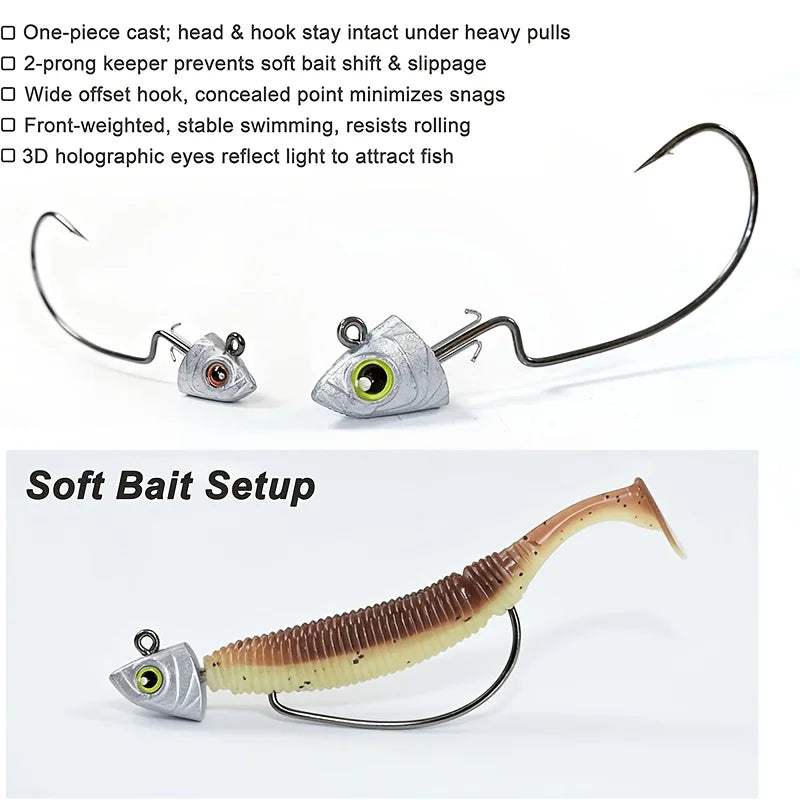 Lot De 10 Têtes Plombées EWG Pour Swimbait — illustration 2 Image