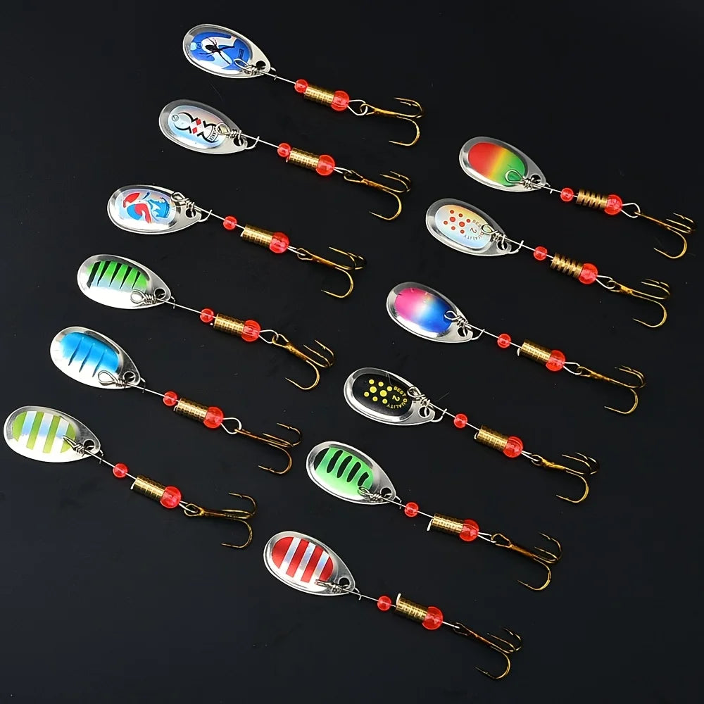 Lot De 12 Leurres Spinner Baits avec Hameçons Triples — photo 2
