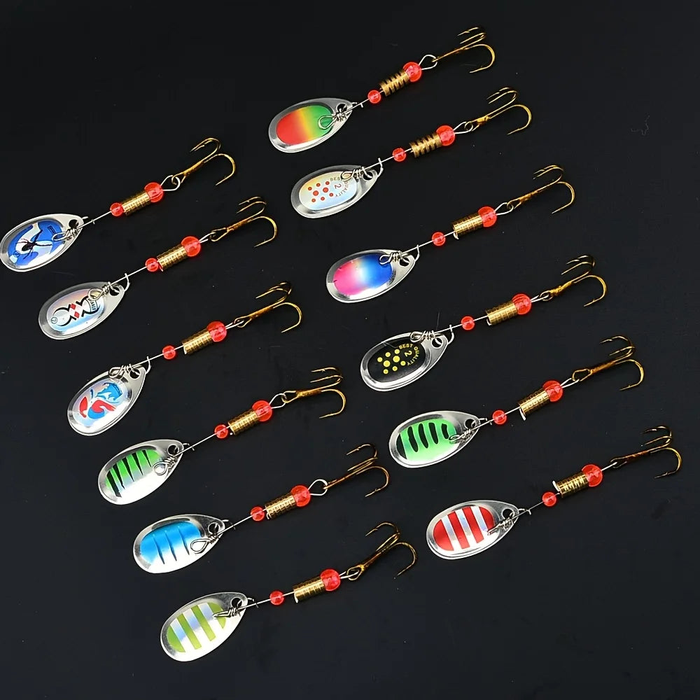 Lot De 12 Leurres Spinner Baits avec Hameçons Triples — photo 6