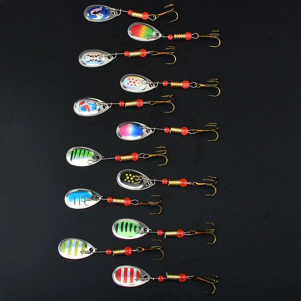 Lot De 12 Leurres Spinner Baits avec Hameçons Triples — photo 7