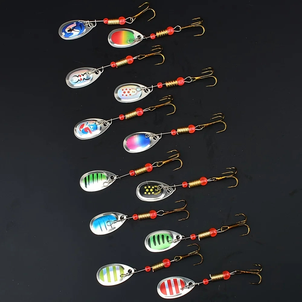 Lot De 12 Leurres Spinner Baits avec Hameçons Triples — photo 8