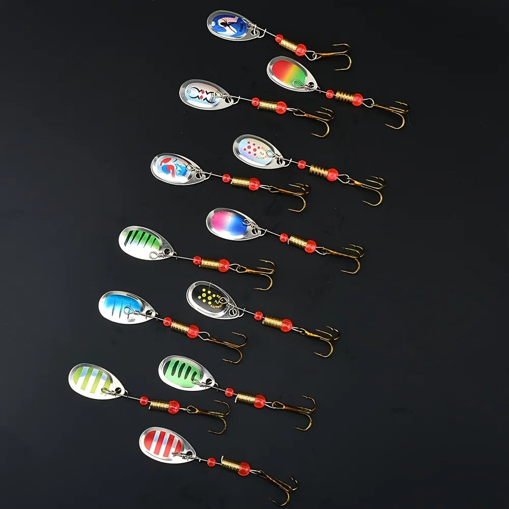 Lot De 12 Leurres Spinner Baits avec Hameçons Triples — photo 9