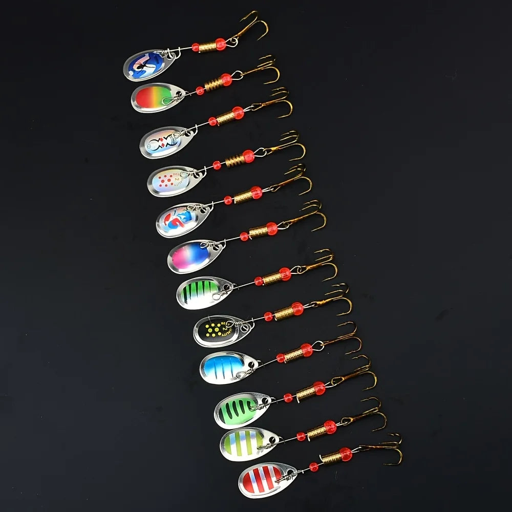 Lot De 12 Leurres Spinner Baits avec Hameçons Triples — photo 10