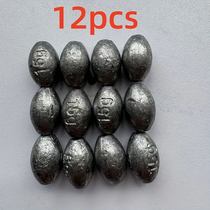 Lot de 12 Plombs Olives Argentés pour Pêche — photo 6