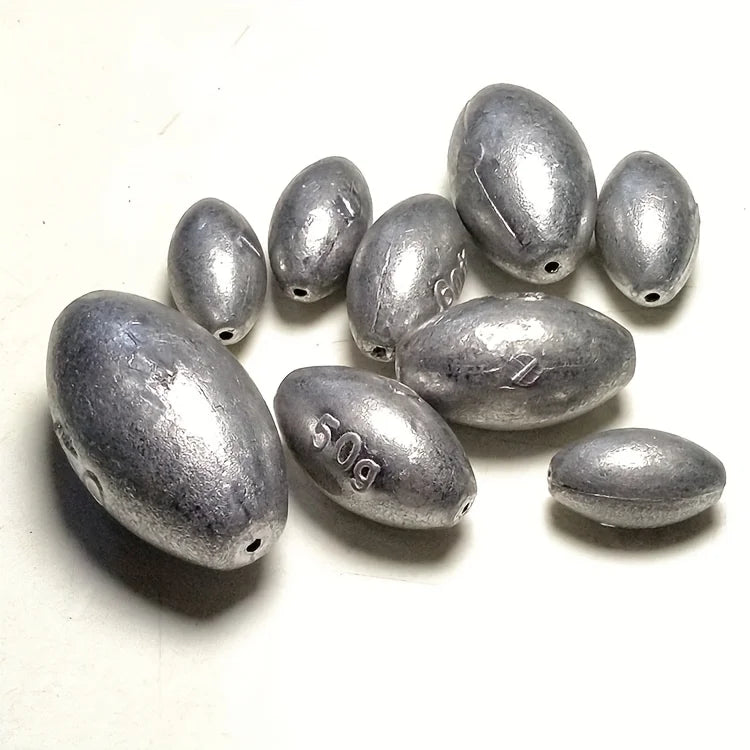 Lot de 12 Plombs Olives Argentés pour Pêche — photo 7