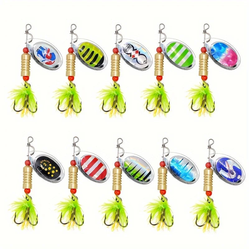 Lot De 16 Leurres Rotatifs En Acier Inoxydable — photo 2