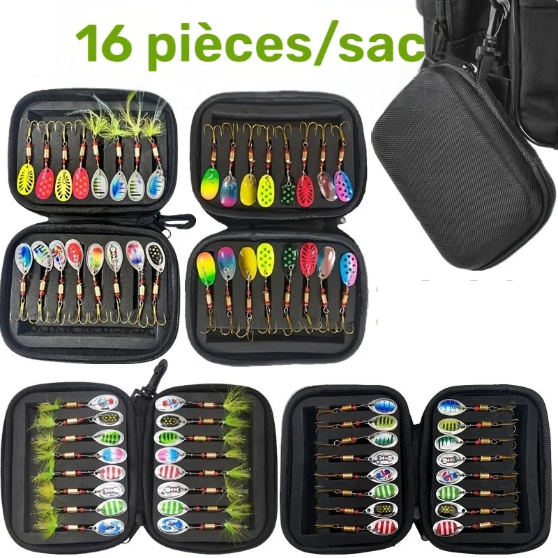 Lot De 16 Leurres Rotatifs En Acier Inoxydable — photo 3