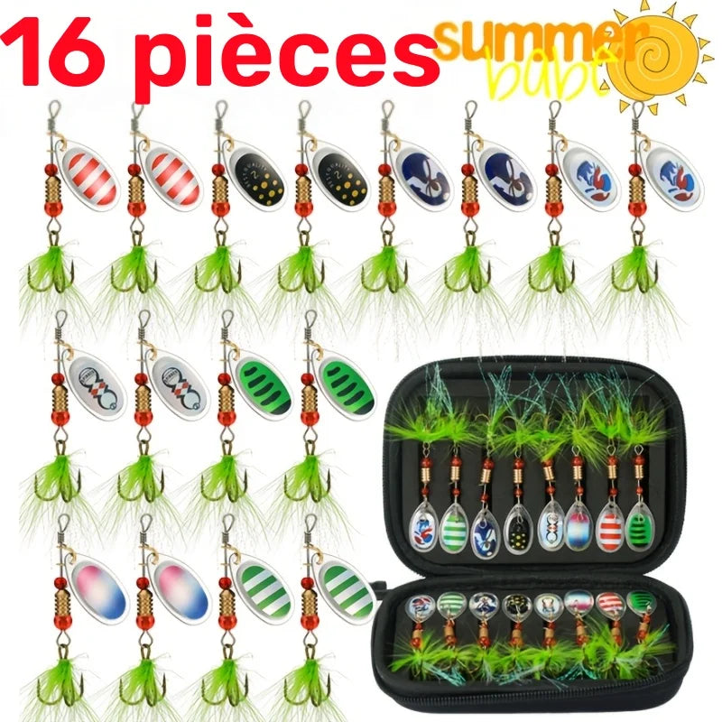 Lot De 16 Leurres Rotatifs En Acier Inoxydable — photo 4