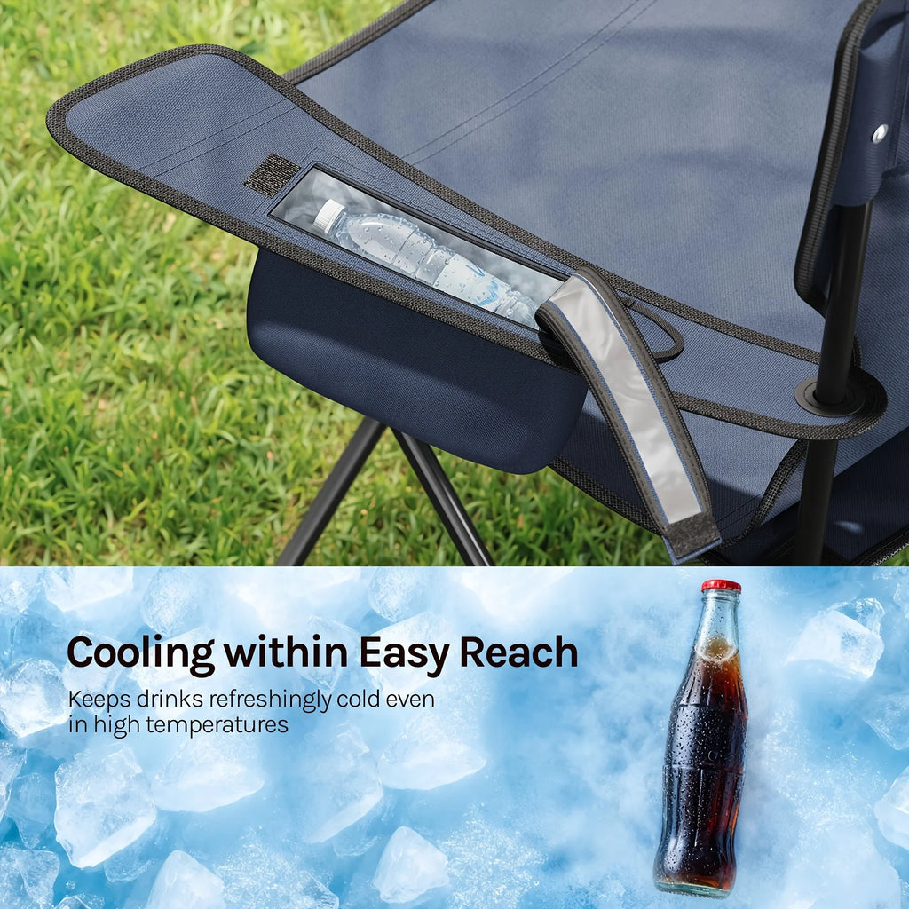 Lot De 2 Chaises De Camping Pliantes Hautes — photo 5