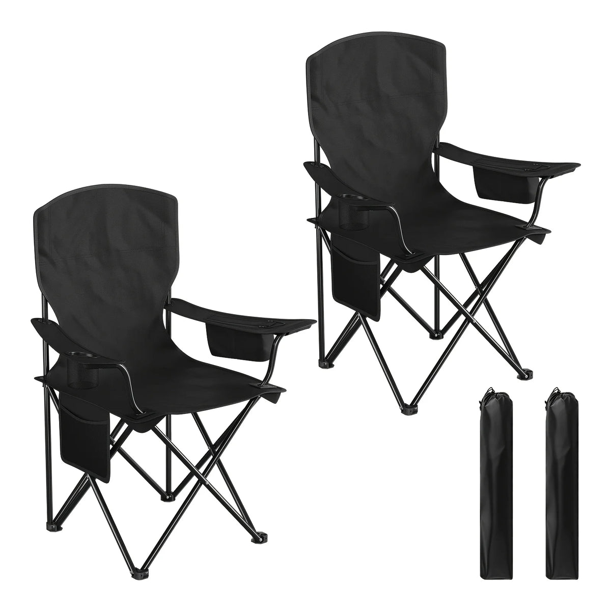 Lot De 2 Chaises De Camping Pliantes Hautes — illustration 2 Image