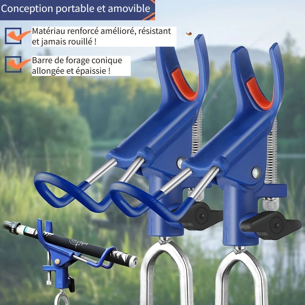Lot De 2 Porte-Cannes De Pêche En Acier Inoxydable