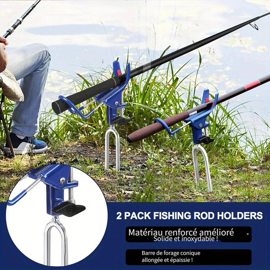 Lot De 2 Porte-Cannes De Pêche En Acier Inoxydable — photo 4