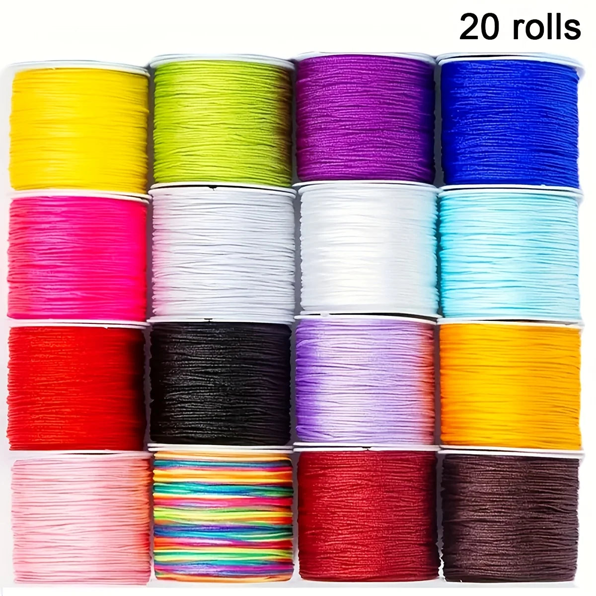 Lot De 20 Bobines De Fil De Nylon 10 M