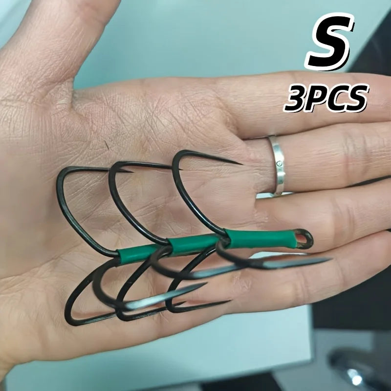 Lot De 3 Hameçons Triples En Acier Carbone — S 3 Pièces, photo 11
