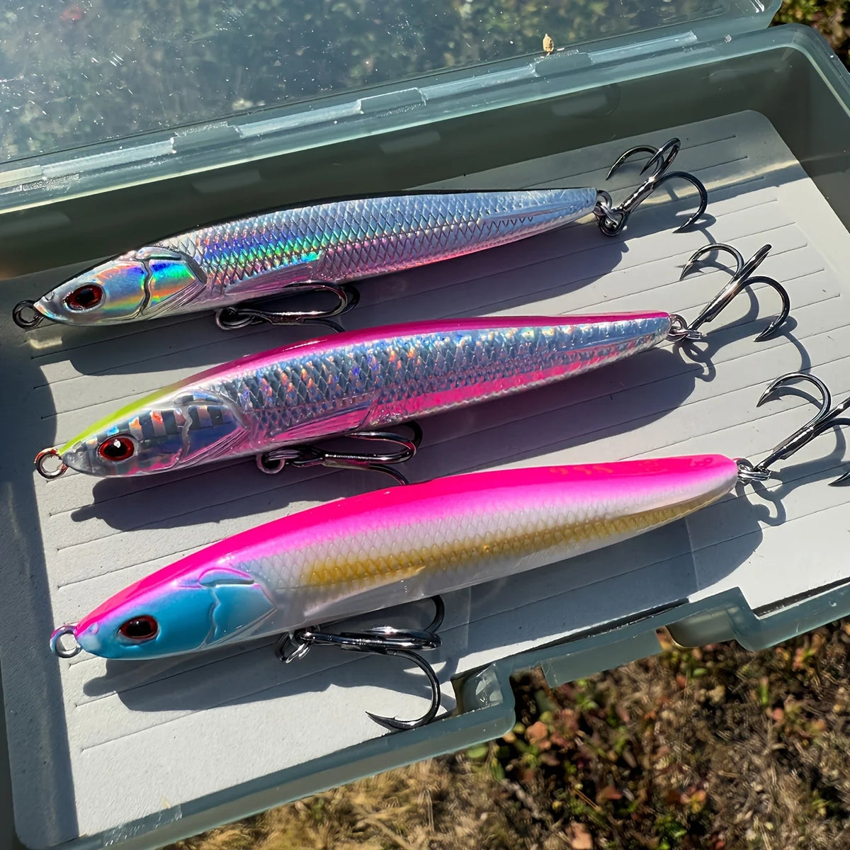 Lot De 3 Leurres Minnow Flottants 9,5 Cm
