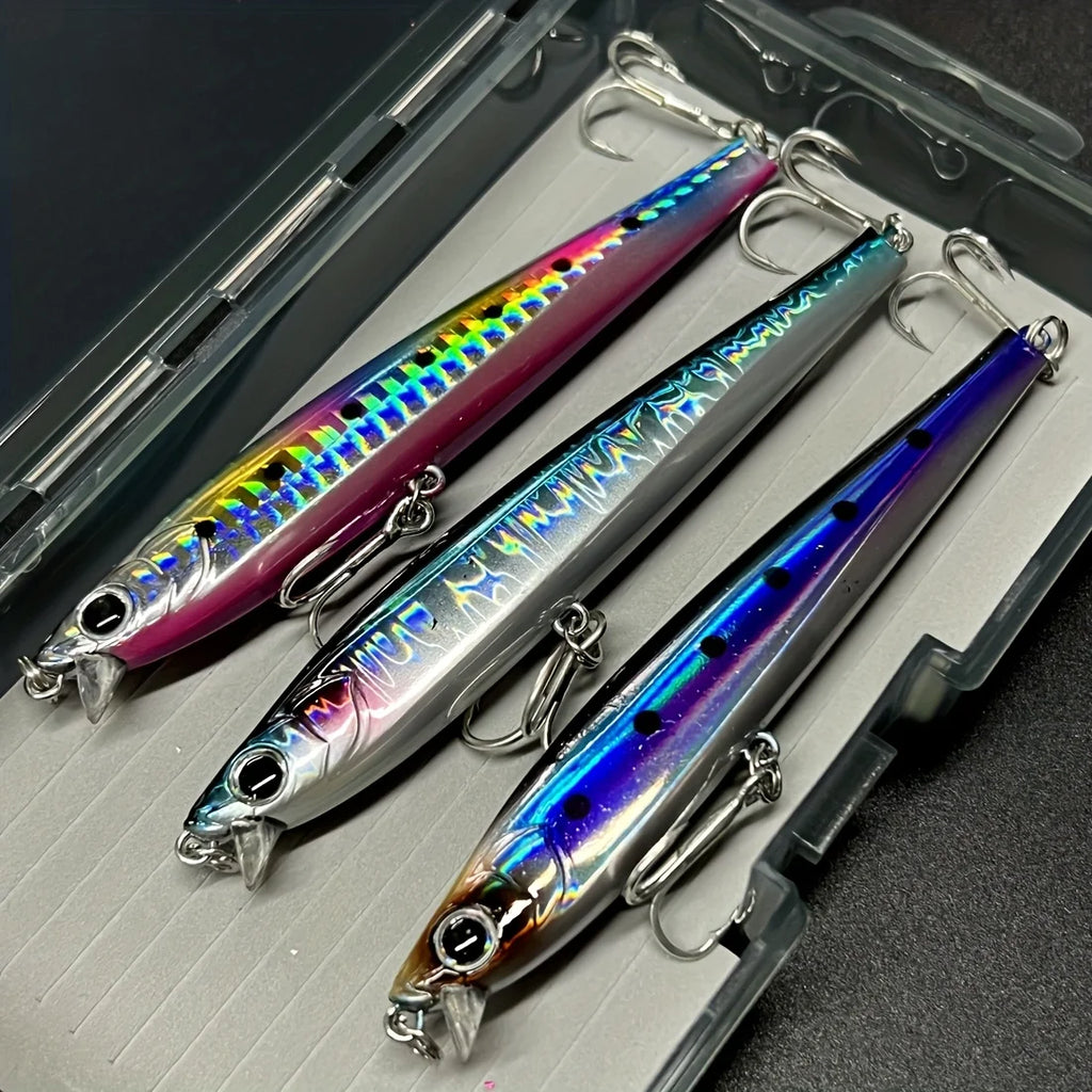 Lot De 3 Leurres Minnow Pour Pêche En Mer — Kit 3 Leurres Multicolores 1, photo 4