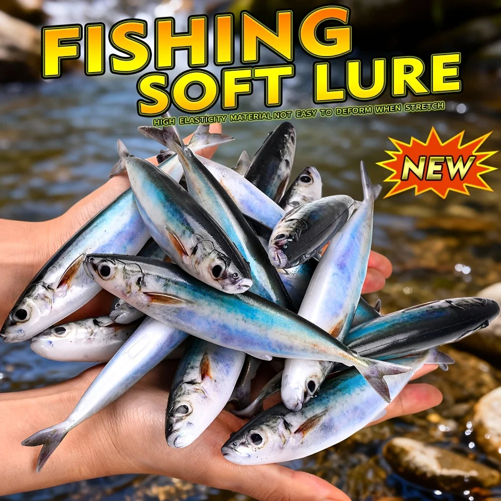 Lot De 3 Leurres Souples Pour Pêche En Mer