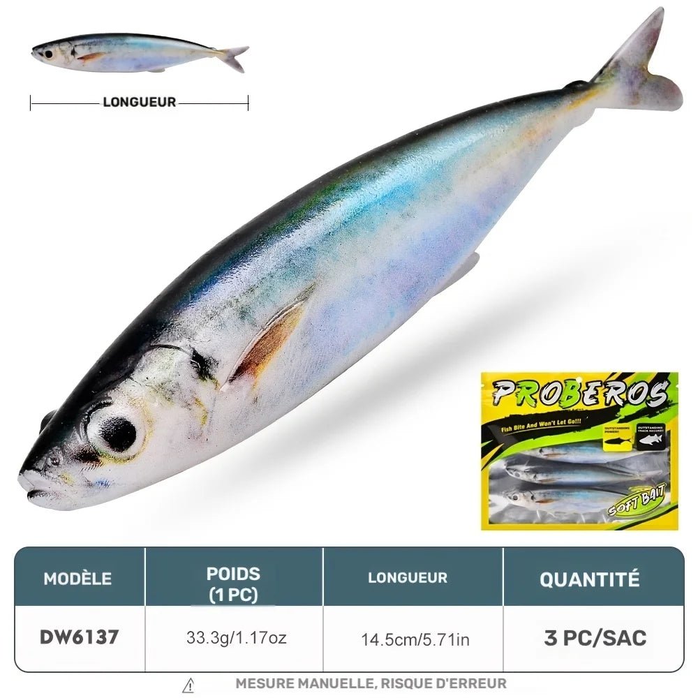Lot De 3 Leurres Souples Pour Pêche En Mer — illustration 3 Image