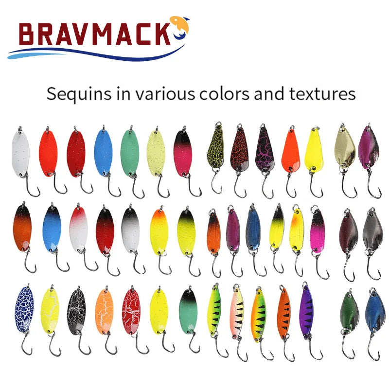 Lot De 43 Leurres Scintillants En Métal Multicolores
