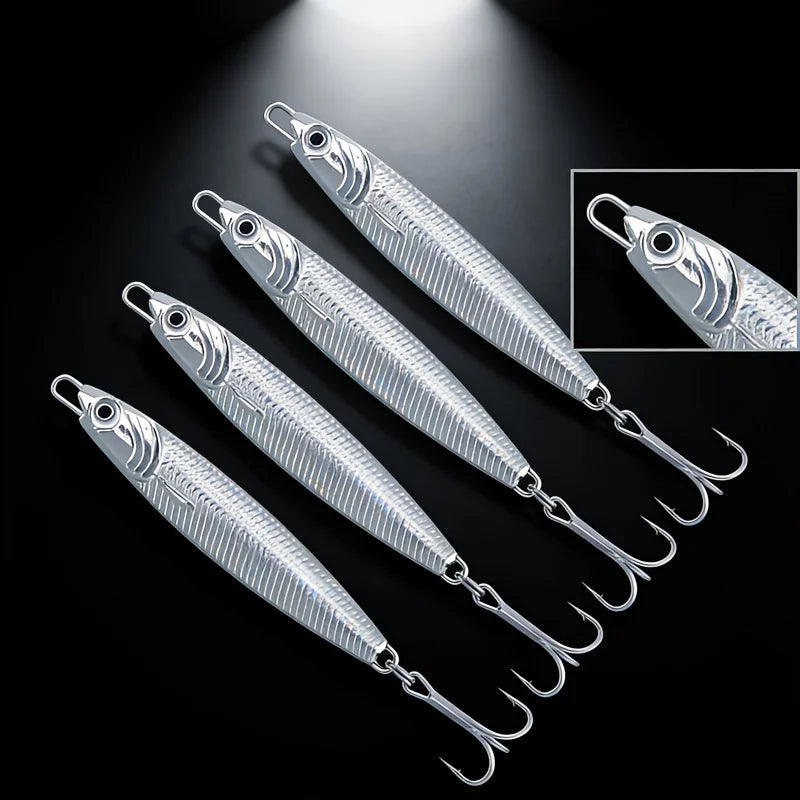 Lot de 5 Appâts de Pêche en Métal 20 à 40 g