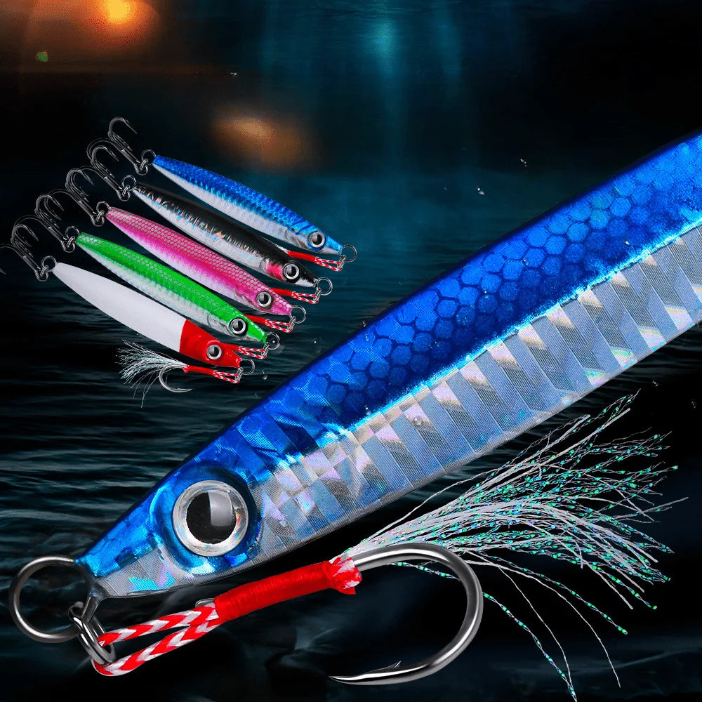 Lot De 5 Leurres De Pêche Jig De Lancer
