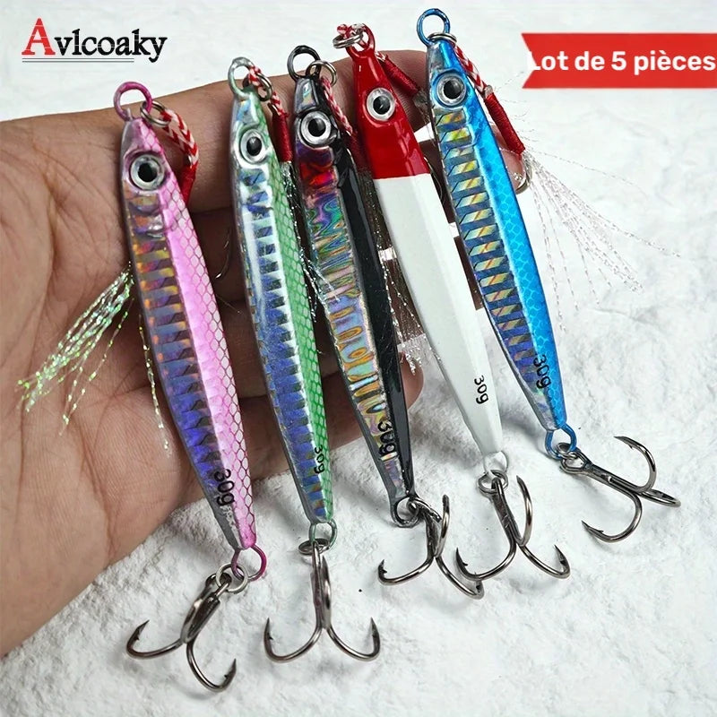 Lot De 5 Leurres De Pêche Jig De Lancer — photo 2