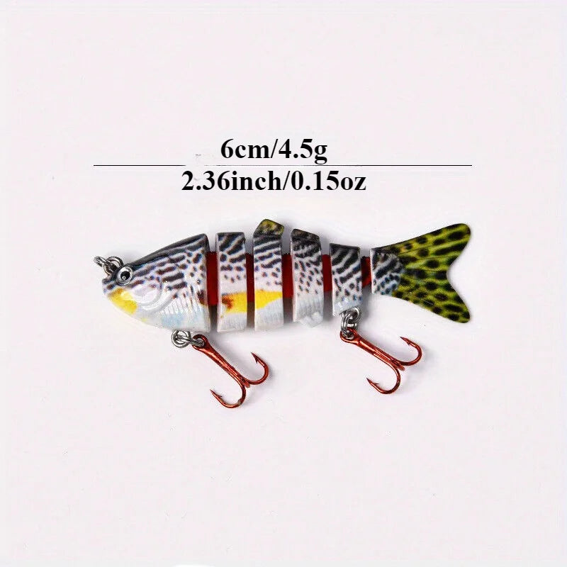 Lot De 5 Leurres De Pêche Miniatures Articulés — photo 4